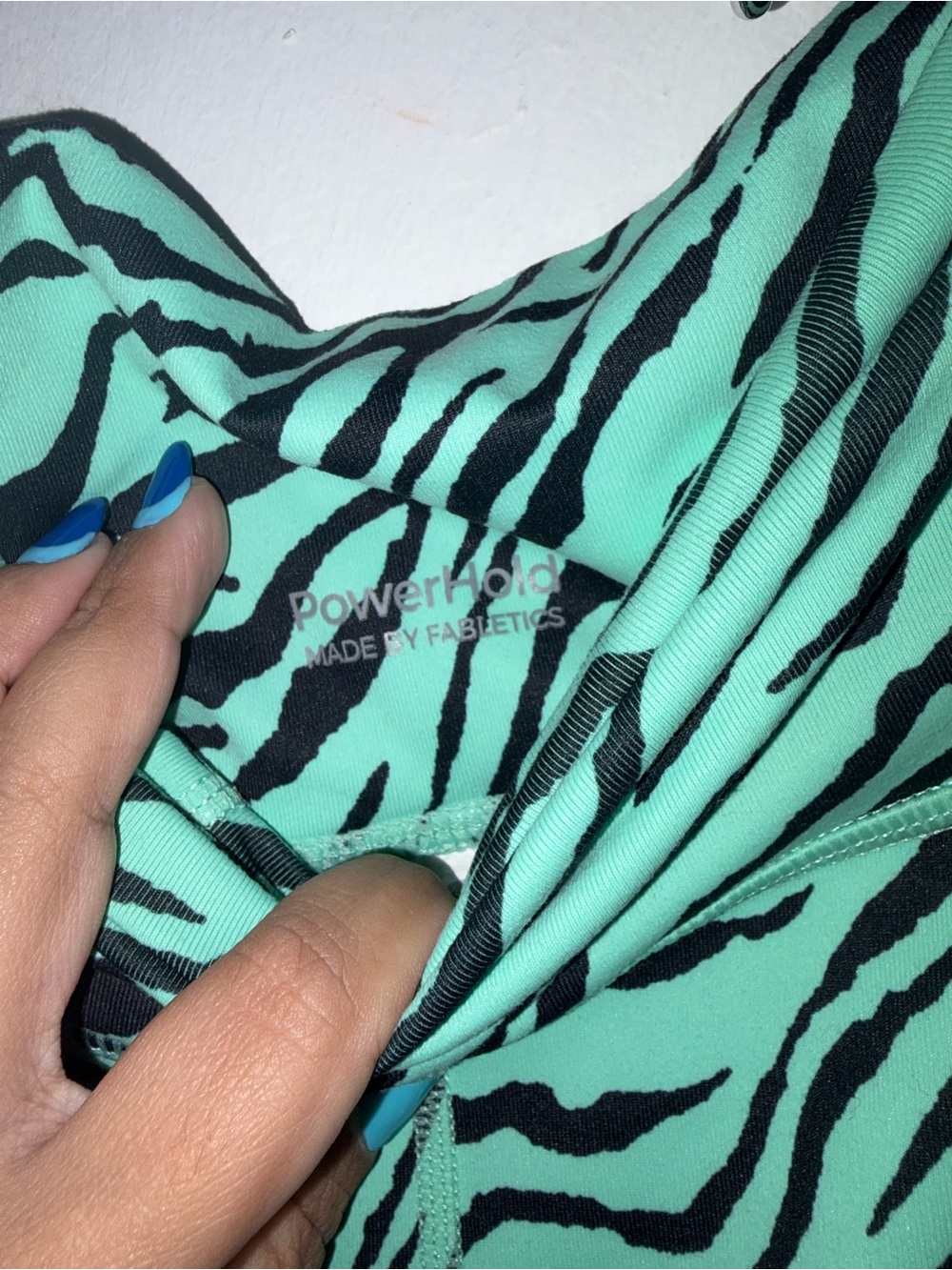 Kids Mint Zebra Print Jogger Pants